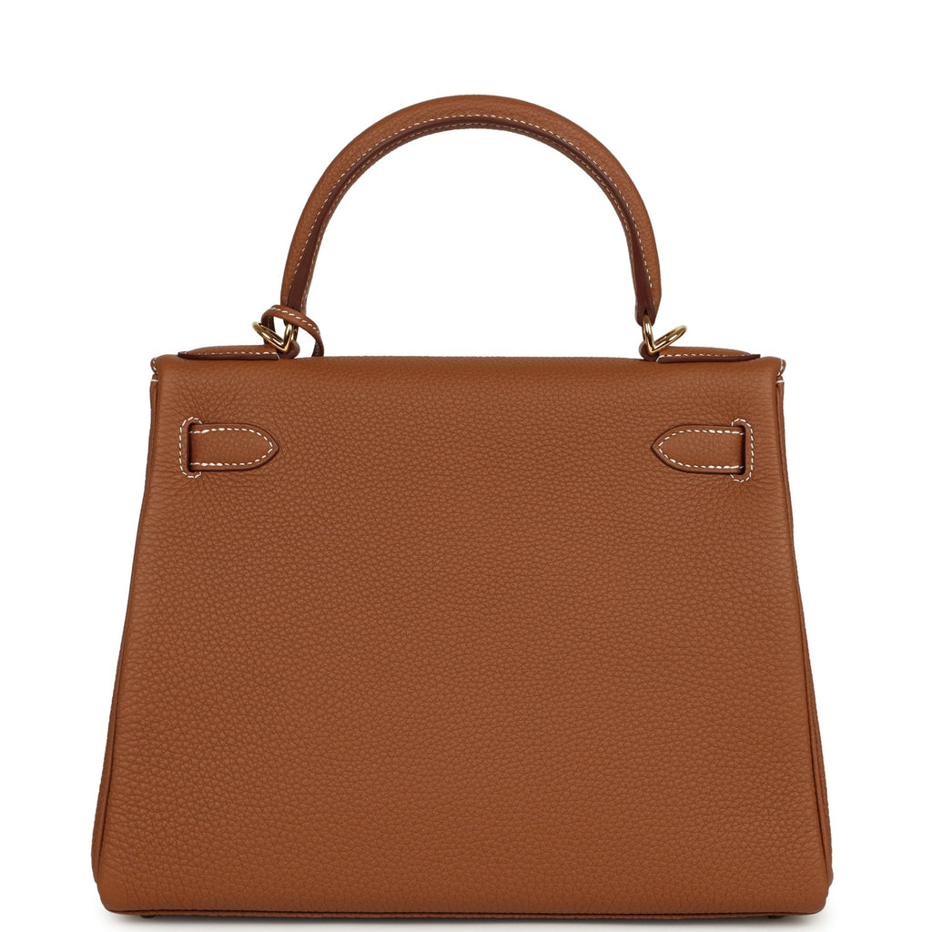 Kelly Retourne 28 Gold Togo Gold Hardware Bag