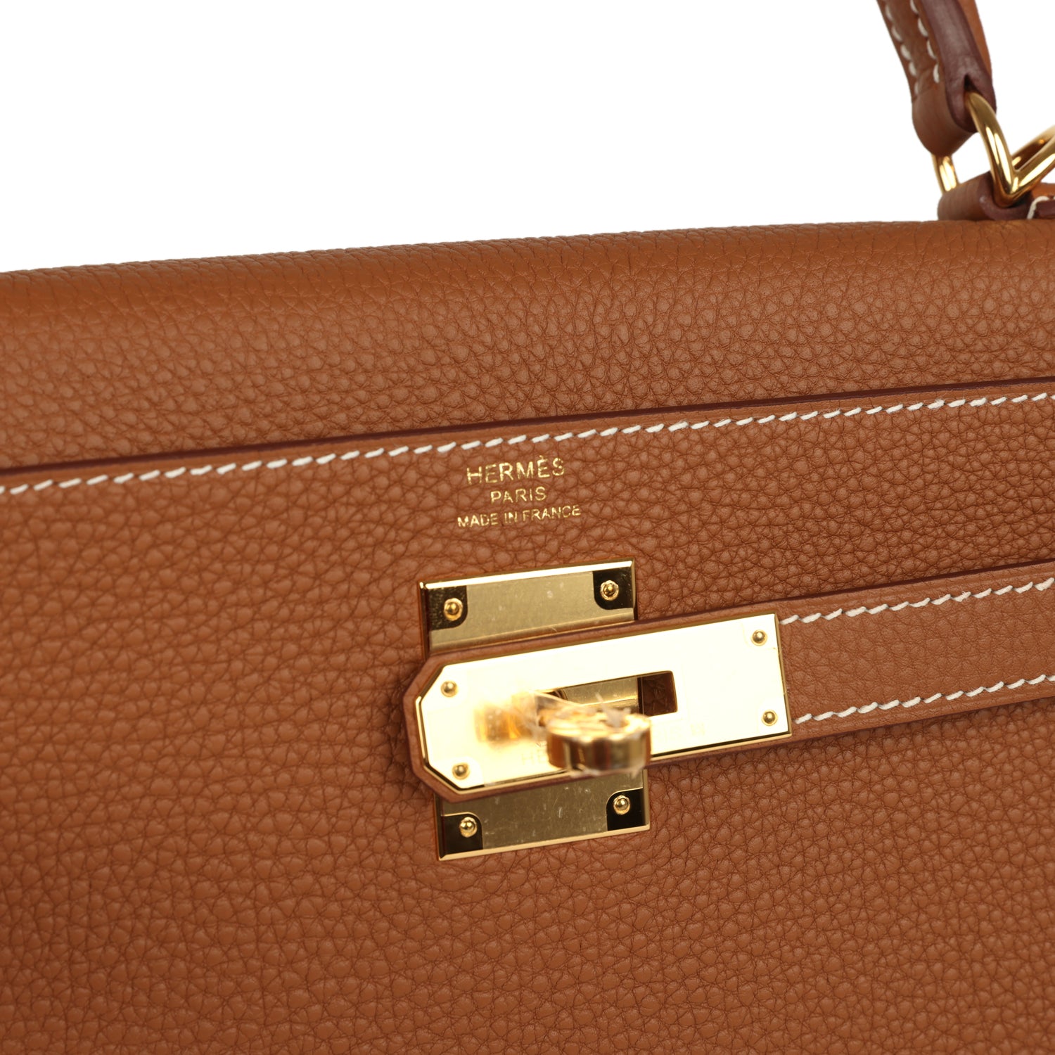 Kelly Retourne 28 Gold Togo Gold Hardware Bag