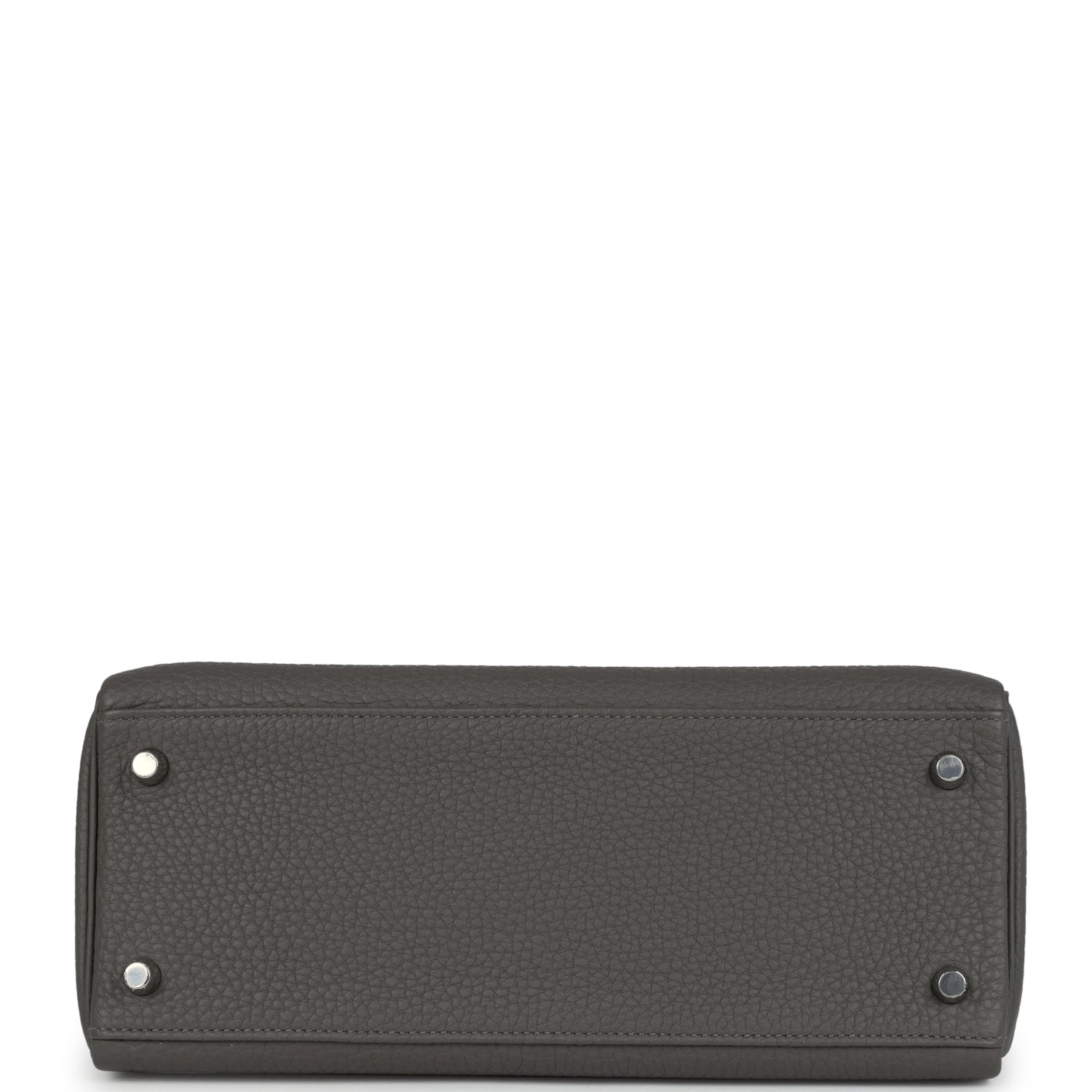 Kelly Retourne 28 Gris Meyer Clemence Palladium Hardware Bag