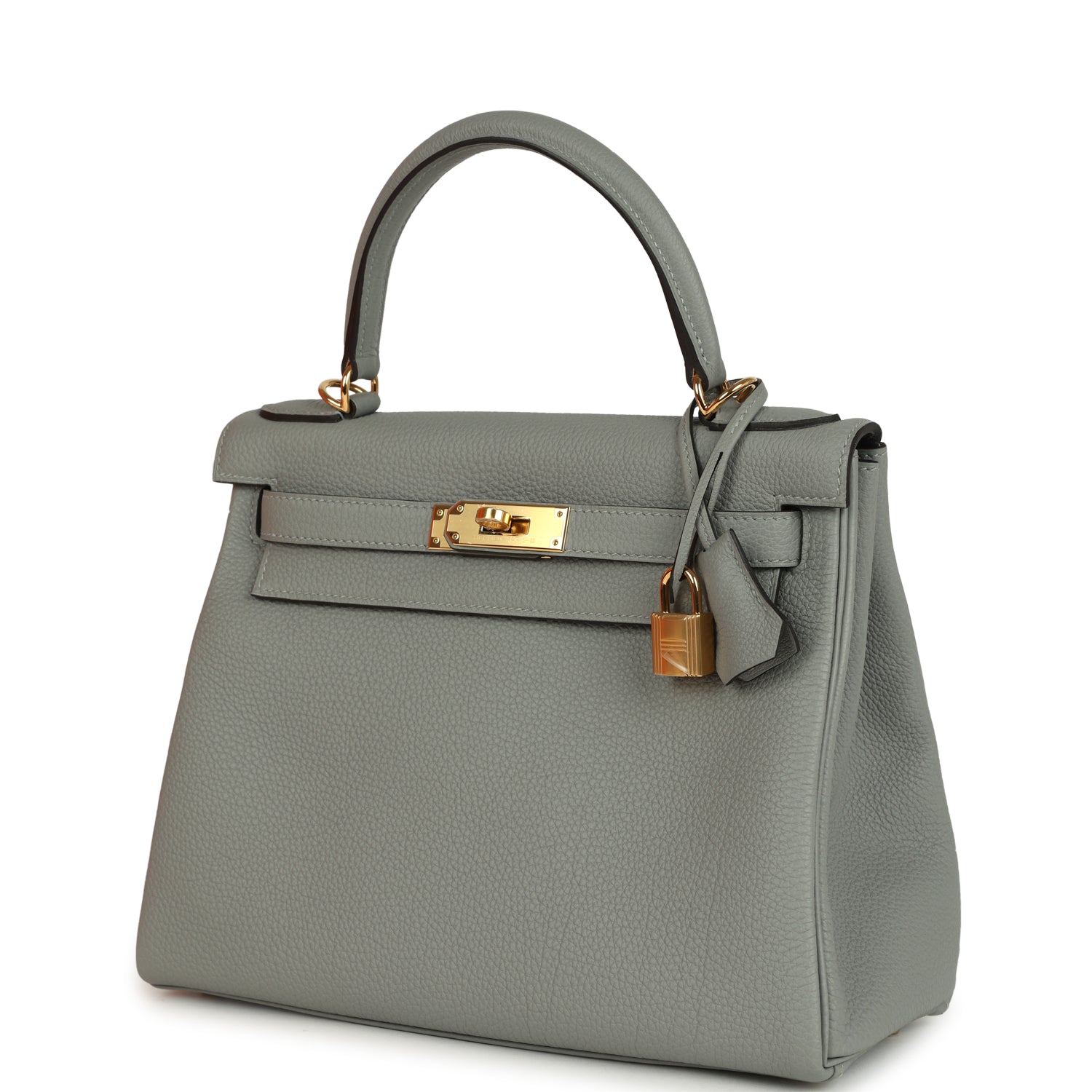 Kelly Retourne 28 Gris Mouette Togo Gold Hardware Bag