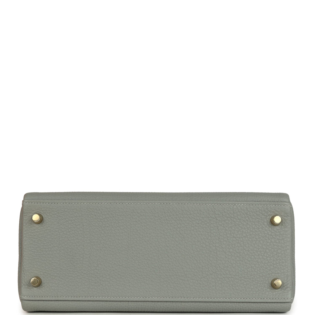 Kelly Retourne 28 Gris Mouette Togo Gold Hardware Bag