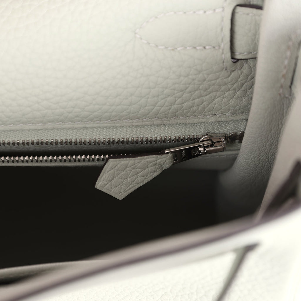 Kelly Retourne 28 Gris Neve Clemence Palladium Hardware Bag