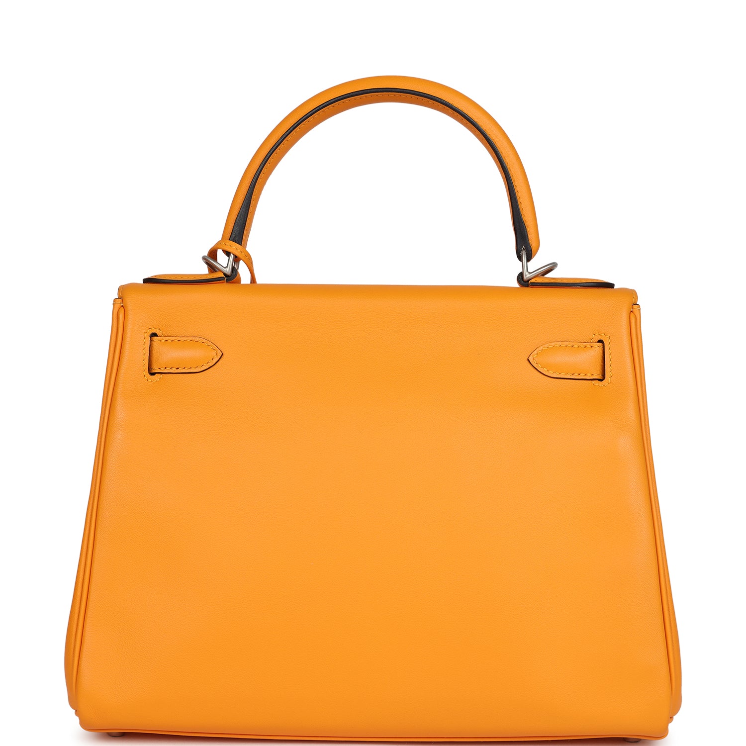 Kelly Retourne 28 Jaune D'Or Swift Brushed Palladium Hardware Bag