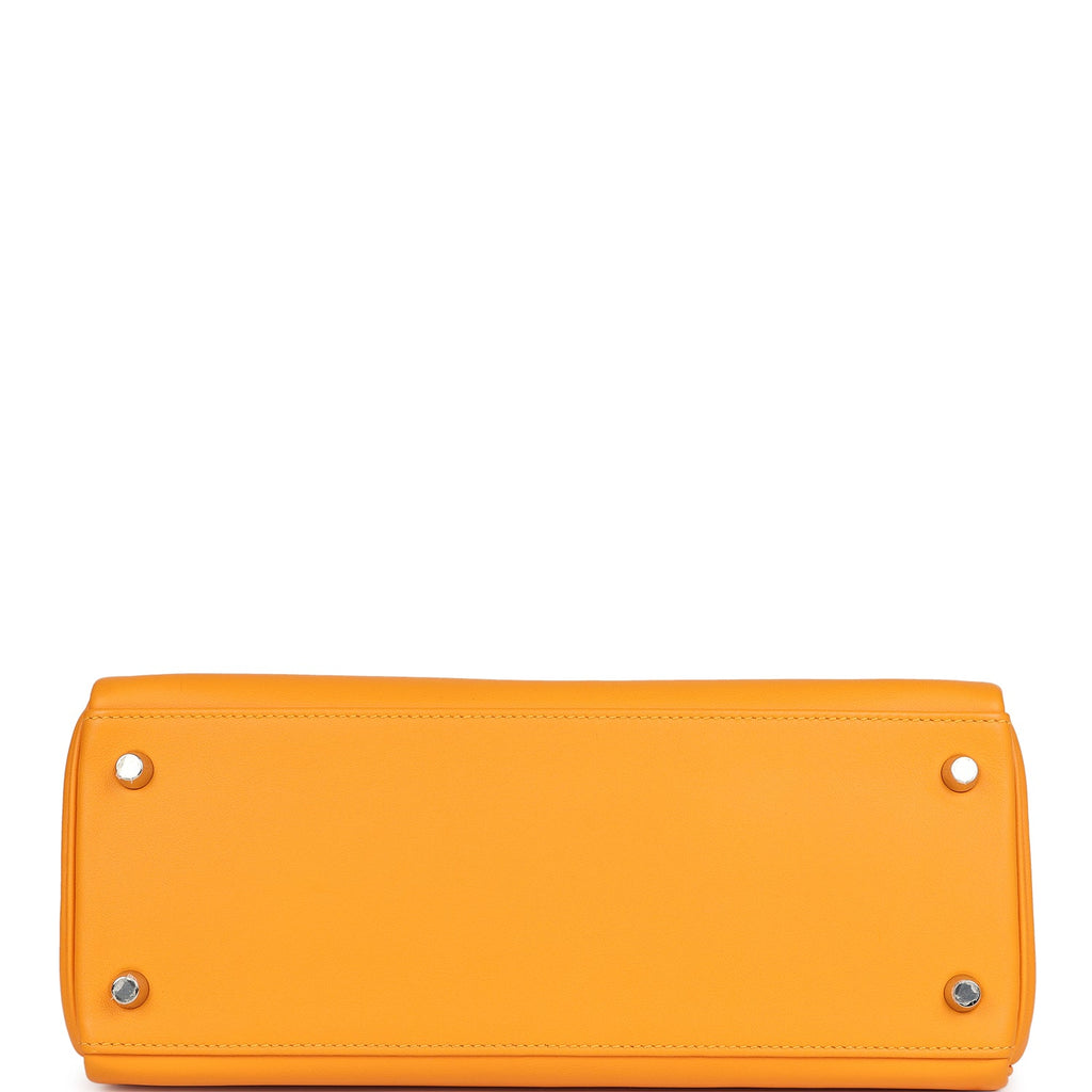 Kelly Retourne 28 Jaune D'Or Swift Brushed Palladium Hardware Bag