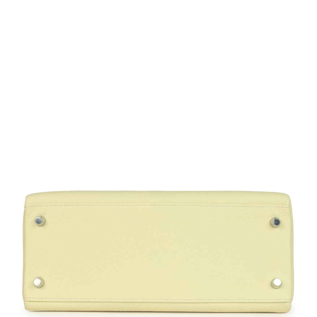 Kelly Retourne 28 Jaune Milton Clemence Palladium Hardware Bag