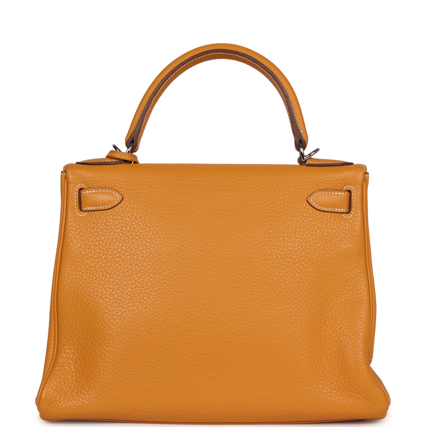 Kelly Retourne 28 Moutarde Clemence Palladium Hardware Bag