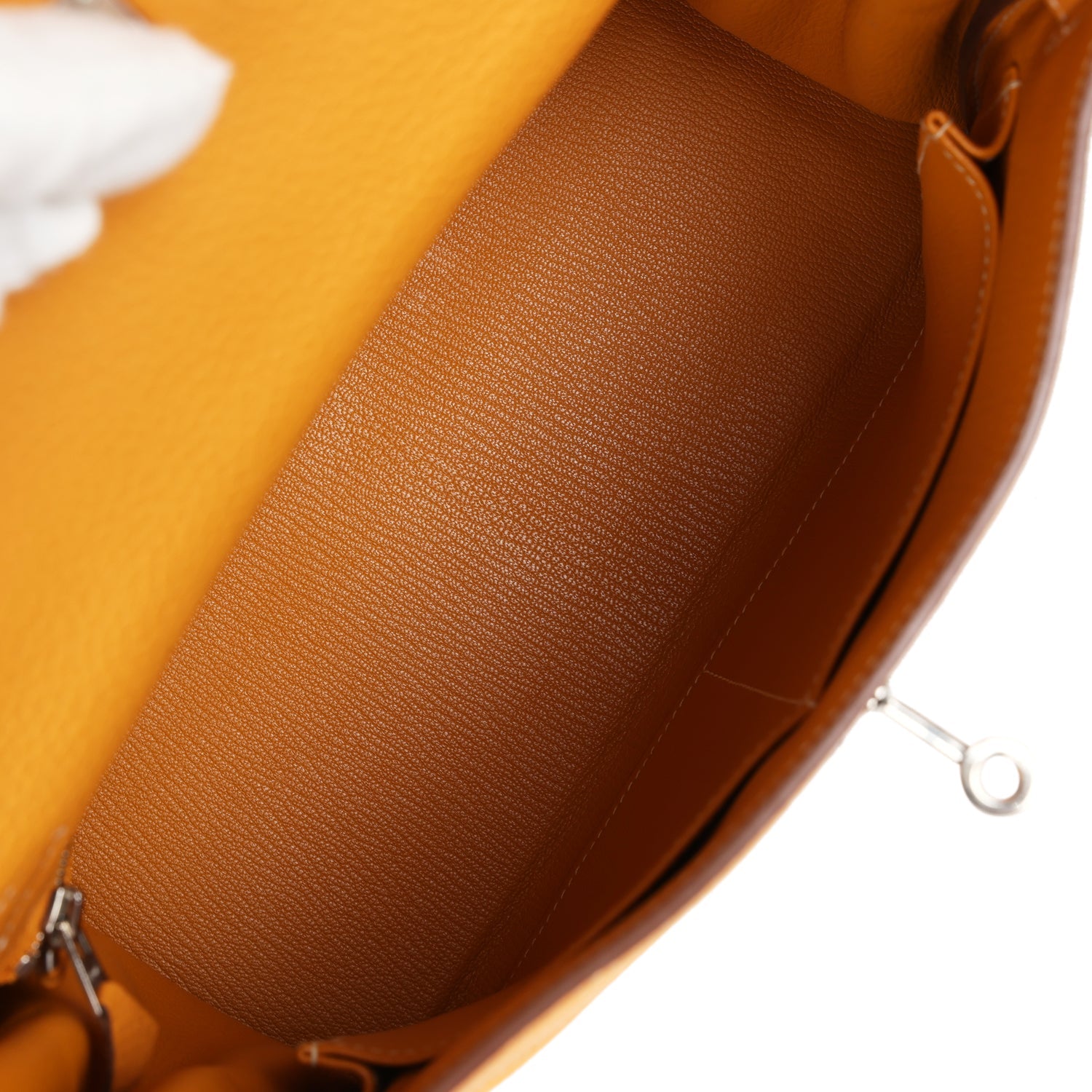 Kelly Retourne 28 Moutarde Clemence Palladium Hardware Bag