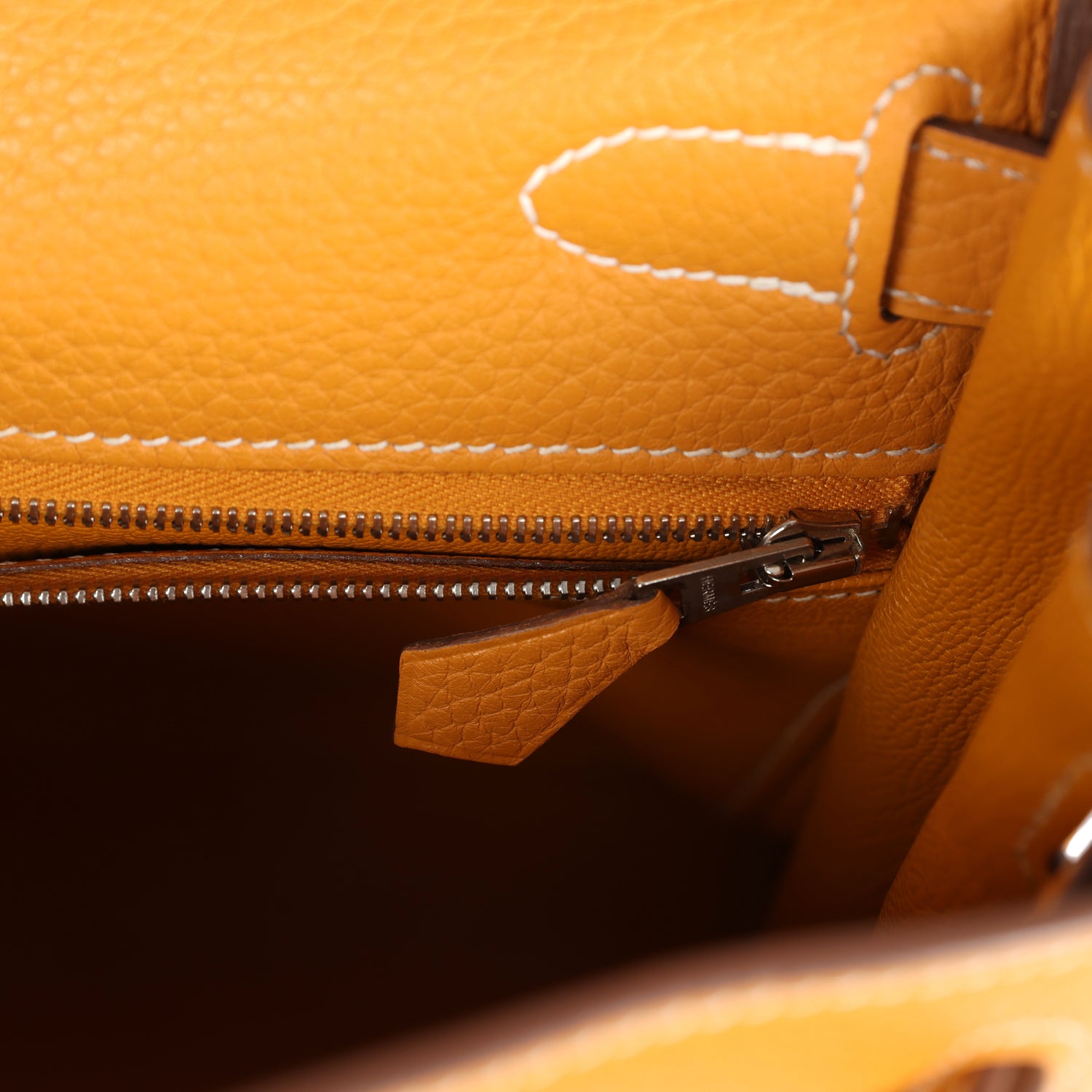 Kelly Retourne 28 Moutarde Clemence Palladium Hardware Bag