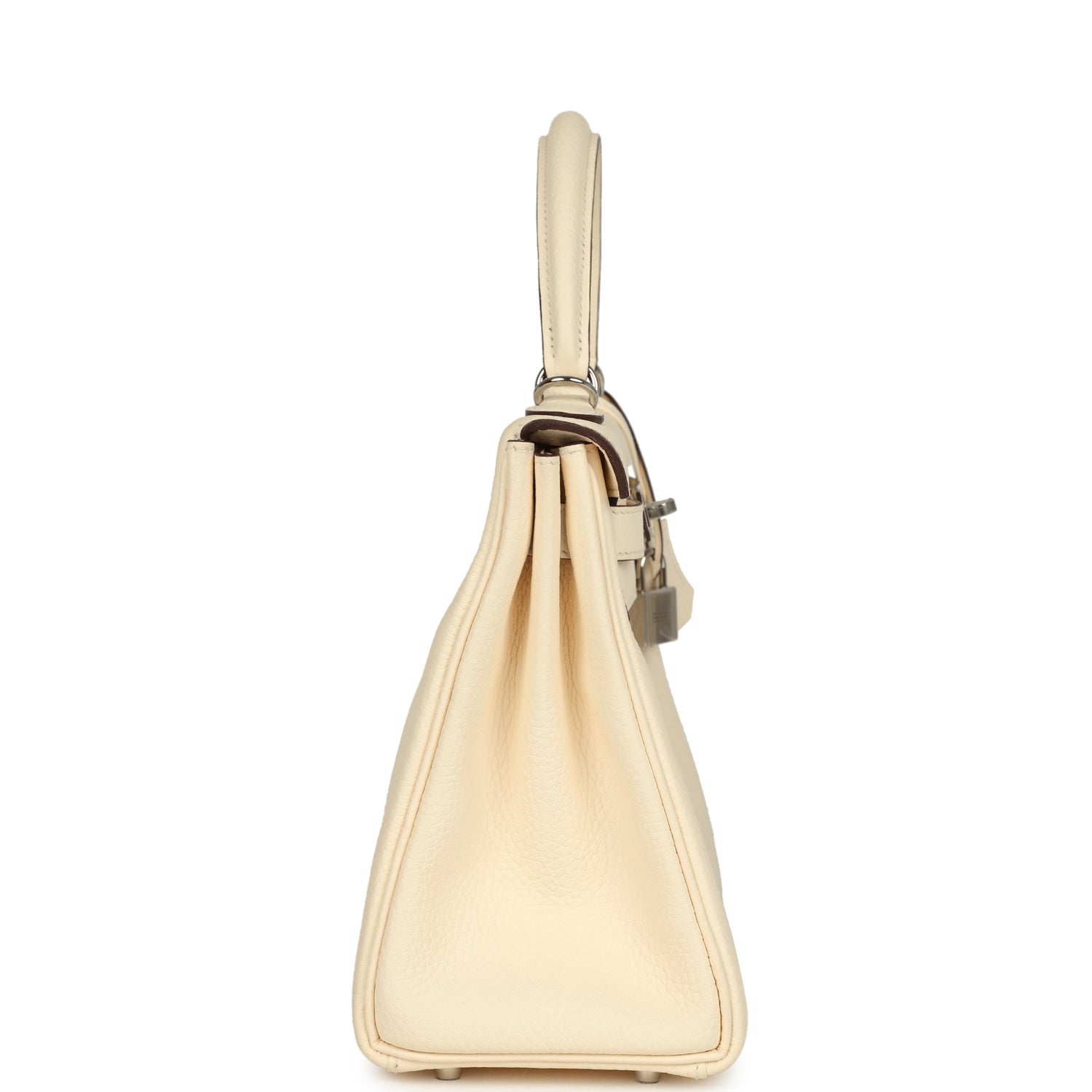 Kelly Retourne 28 Nata Clemence Palladium Hardware Bag