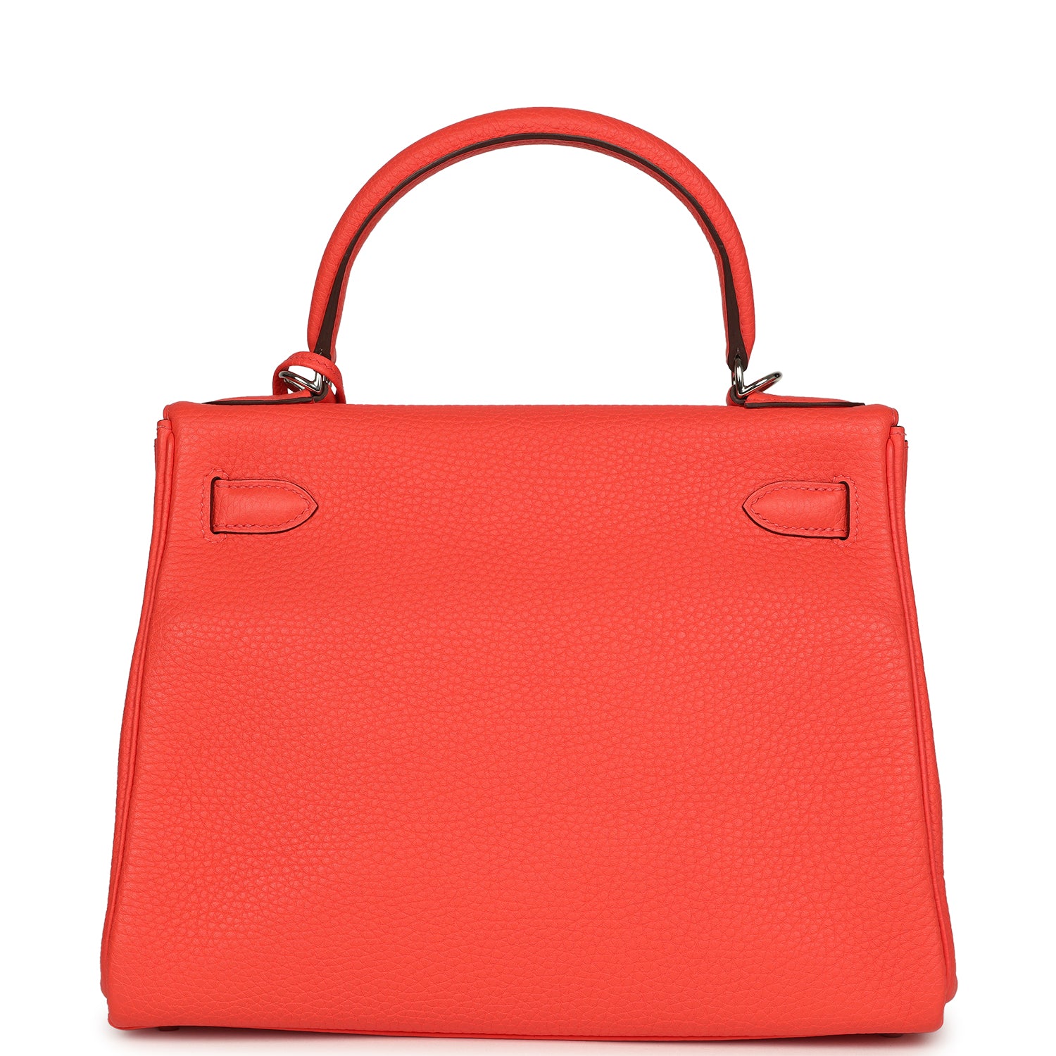 Kelly Retourne 28 Rose Texas Clemence Palladium Hardware Bag