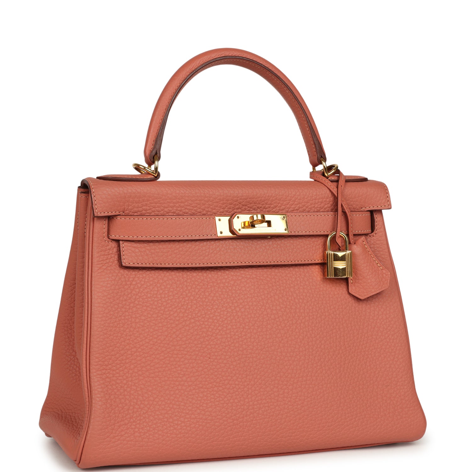 Kelly Retourne 28 Rosy Togo Gold Hardware Bag