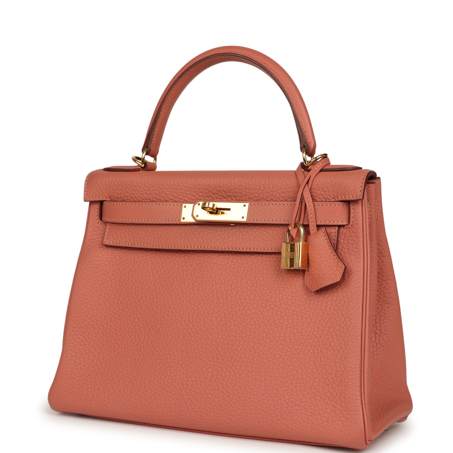 Kelly Retourne 28 Rosy Togo Gold Hardware Bag