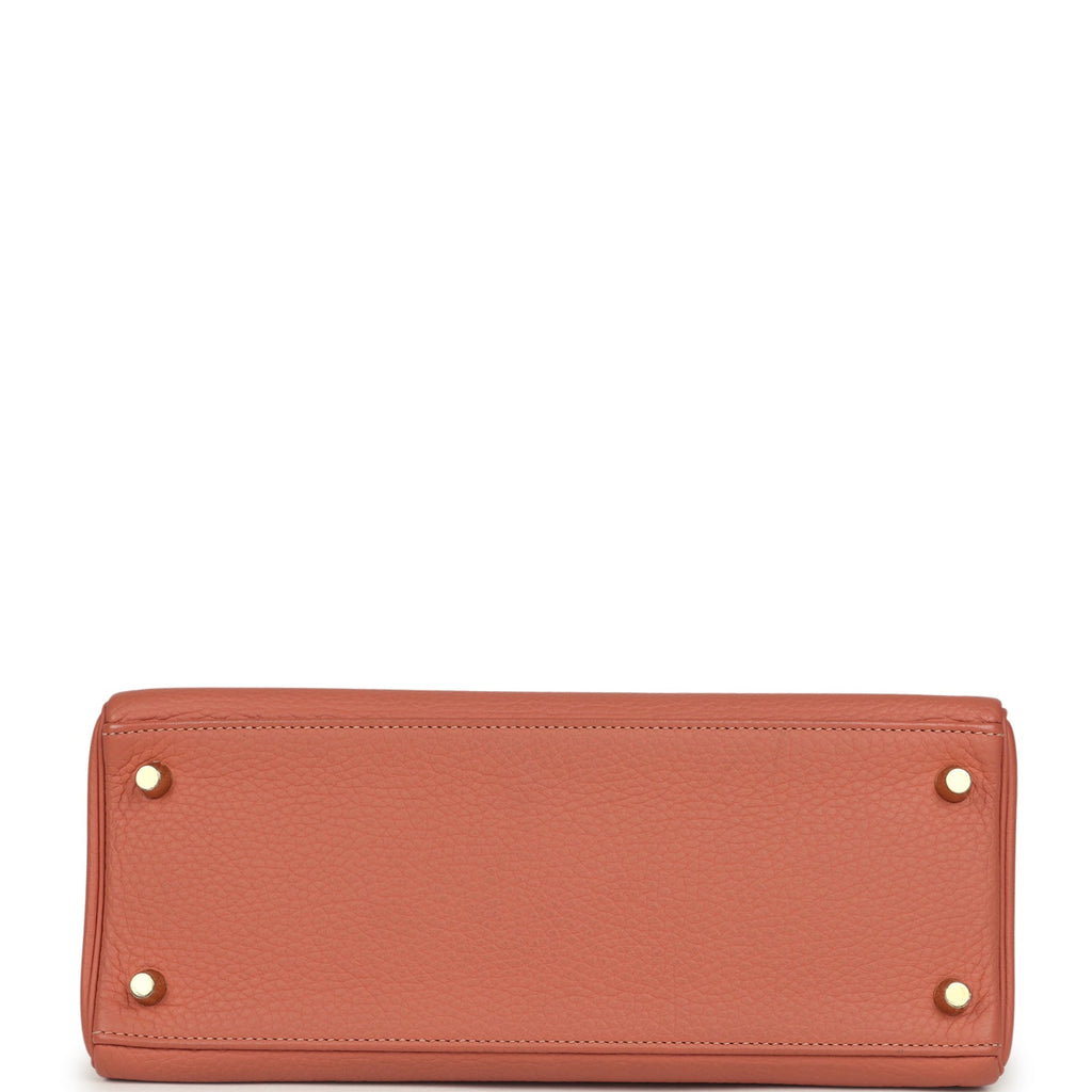 Kelly Retourne 28 Rosy Togo Gold Hardware Bag