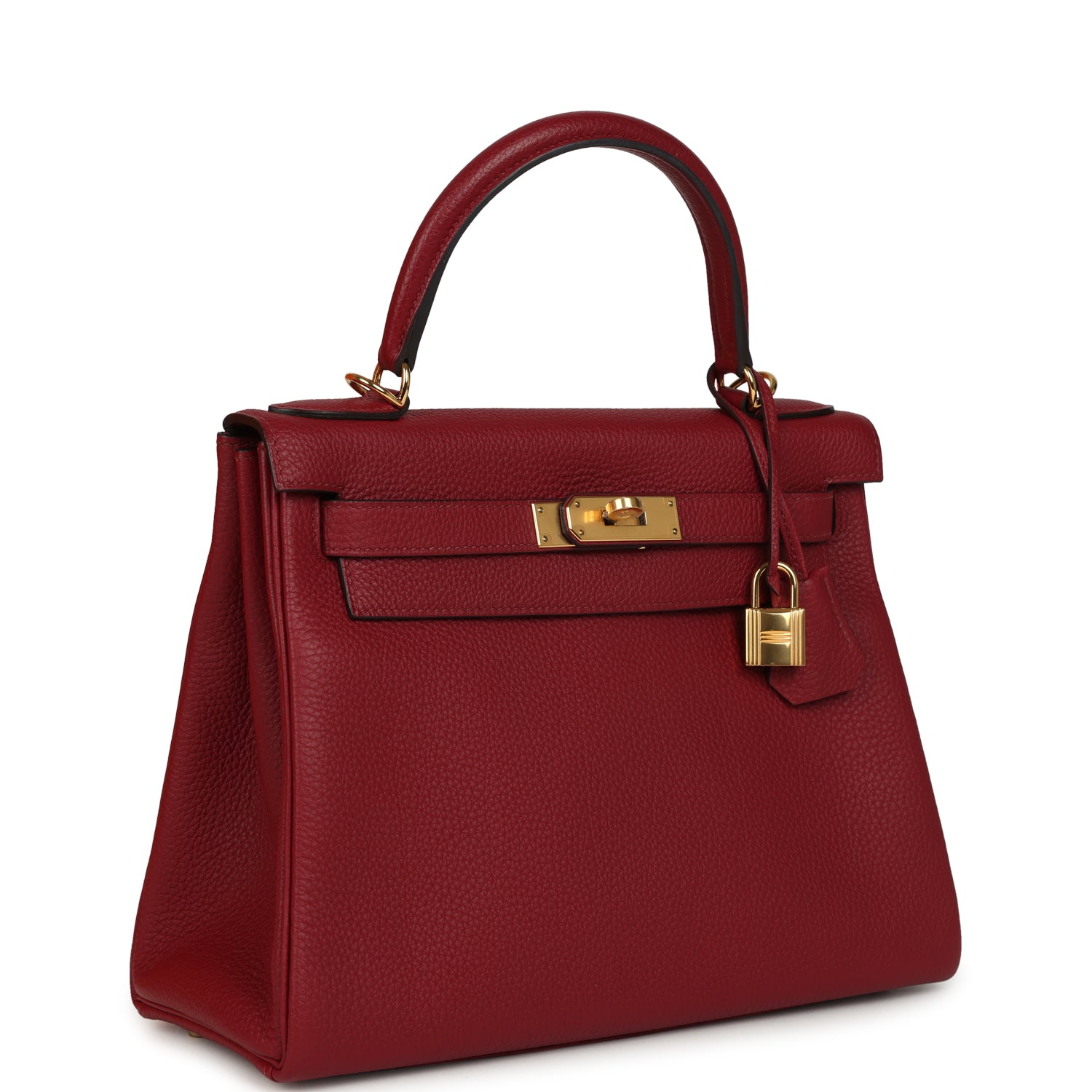 Kelly Retourne 28 Rouge Grenat Togo Gold Hardware Bag