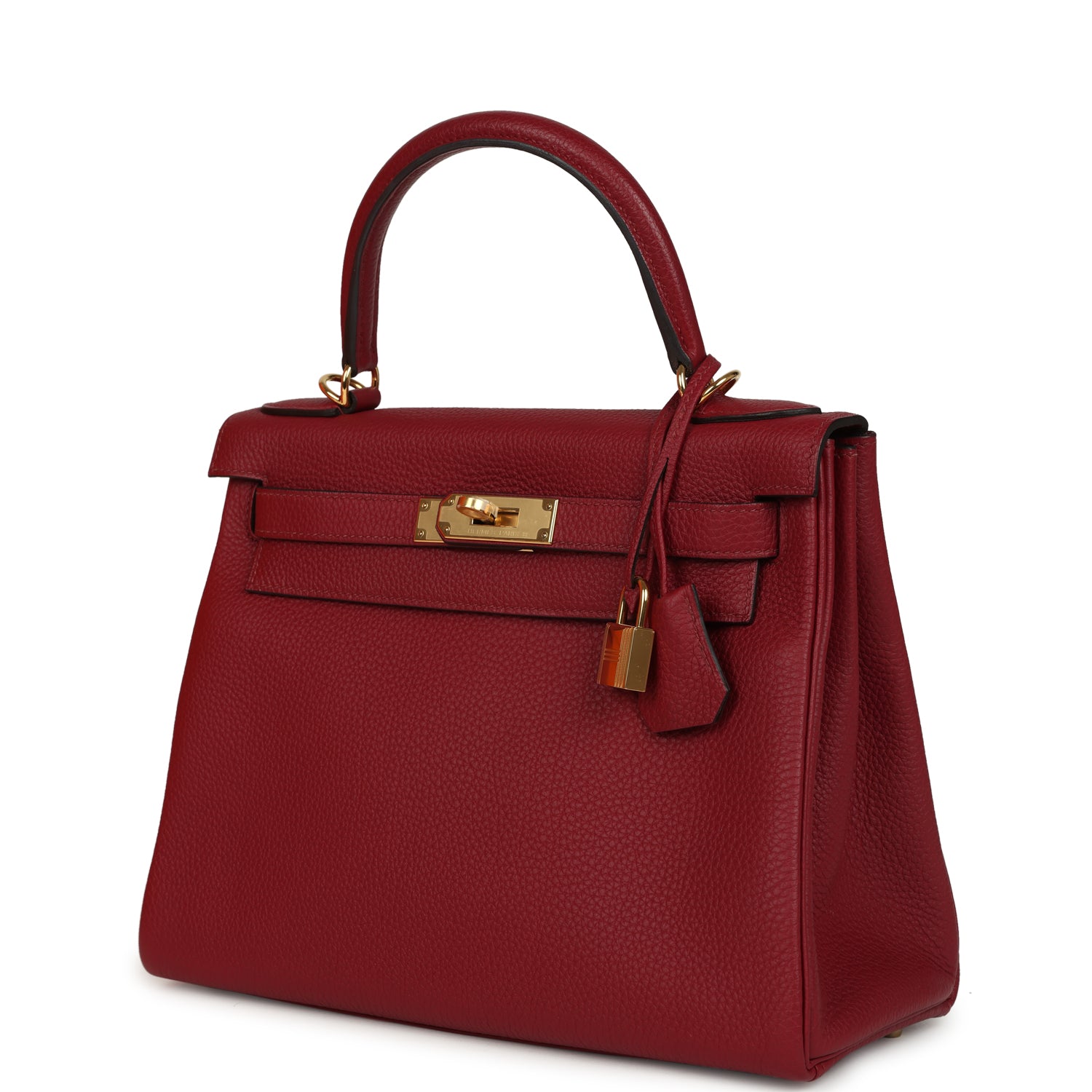 Kelly Retourne 28 Rouge Grenat Togo Gold Hardware Bag