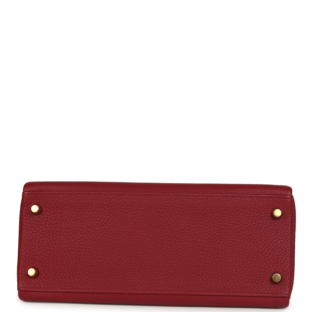Kelly Retourne 28 Rouge Grenat Togo Gold Hardware Bag