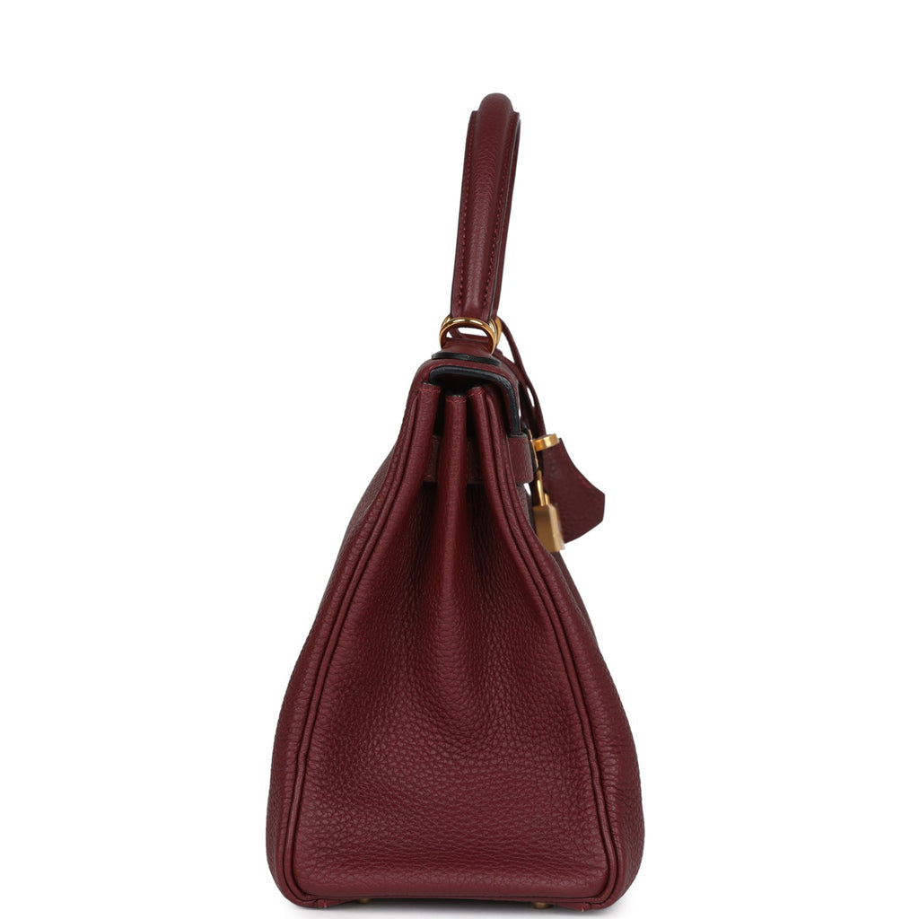 Kelly Retourne 28 Rouge H Togo Gold Hardware Bag