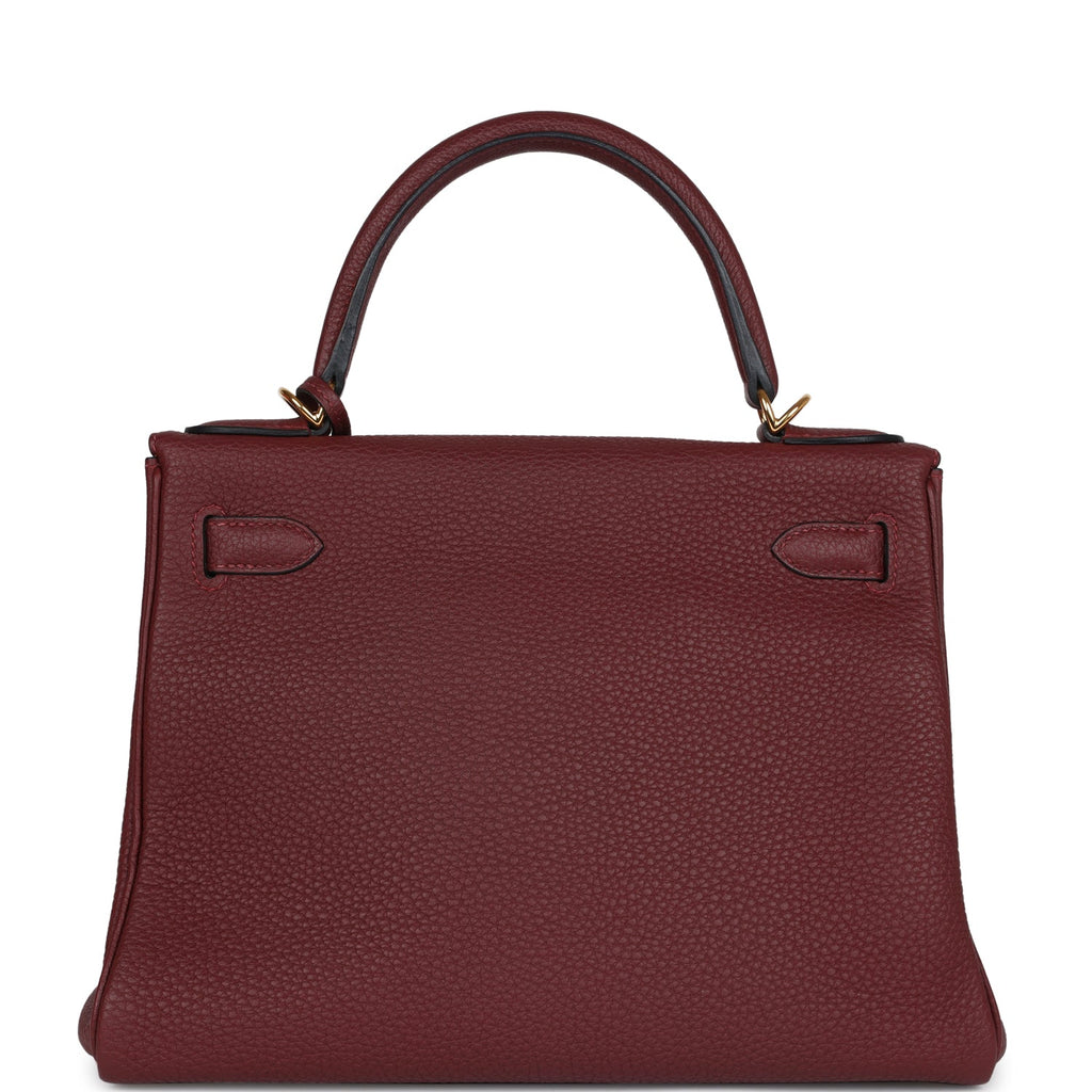 Kelly Retourne 28 Rouge H Togo Gold Hardware Bag