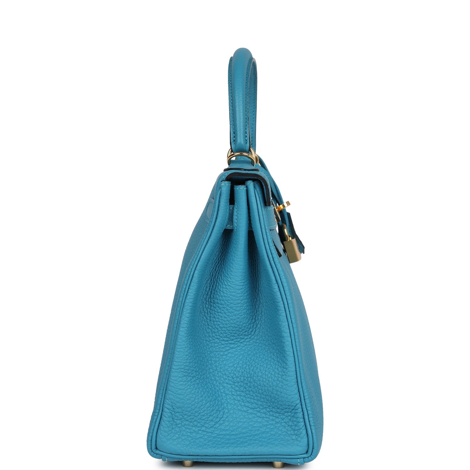Kelly Retourne 28 Turquoise Togo Gold Hardware Bag