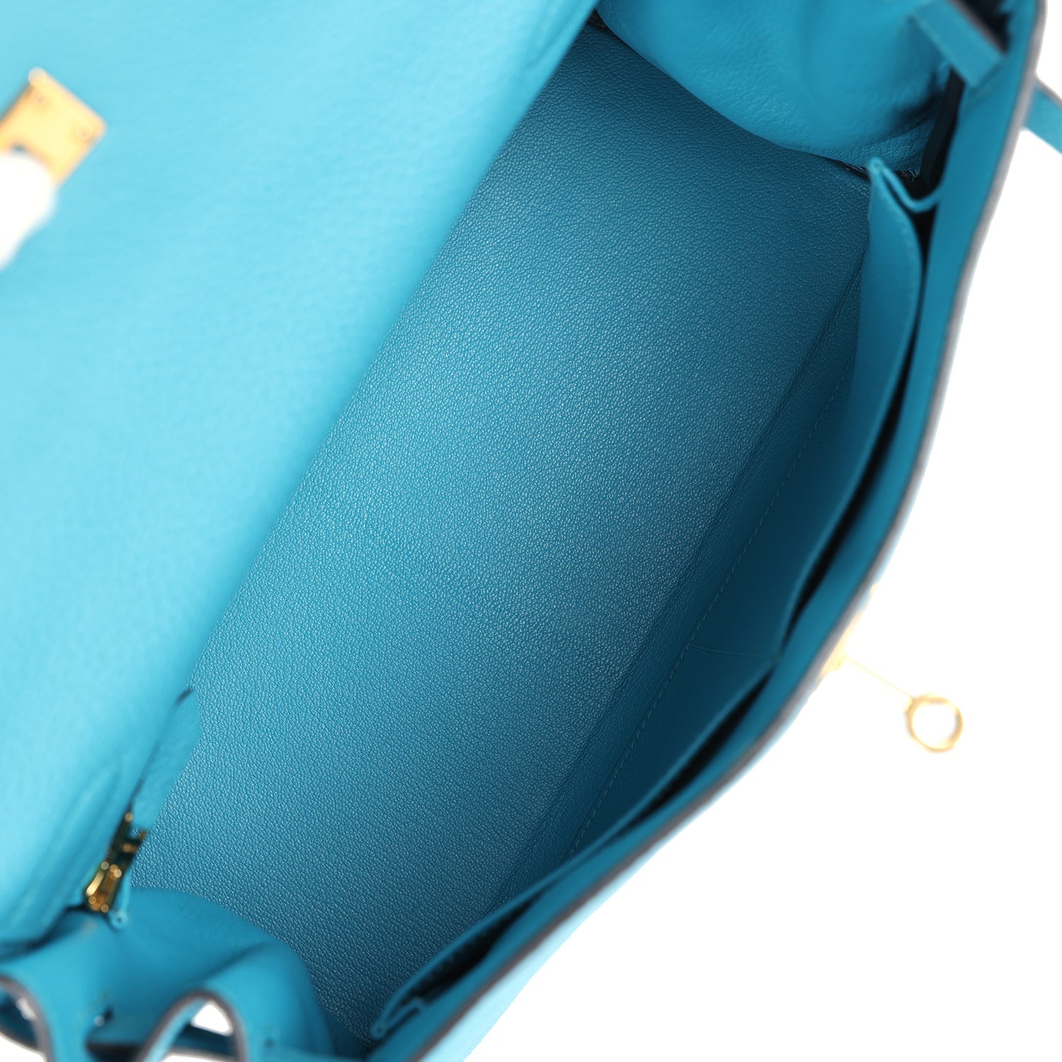 Kelly Retourne 28 Turquoise Togo Gold Hardware Bag