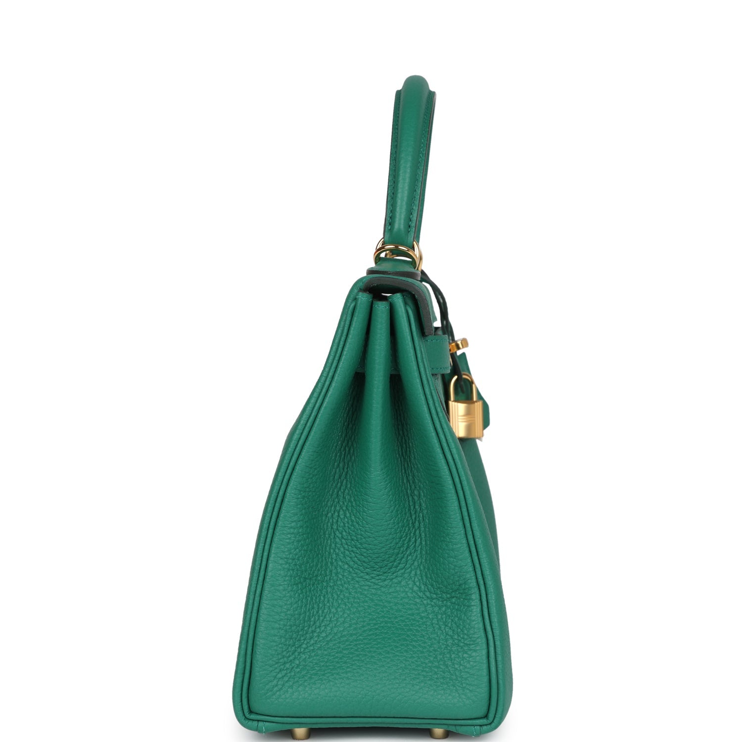 Kelly Retourne 28 Vert Vertigo Clemence Gold Hardware Bag