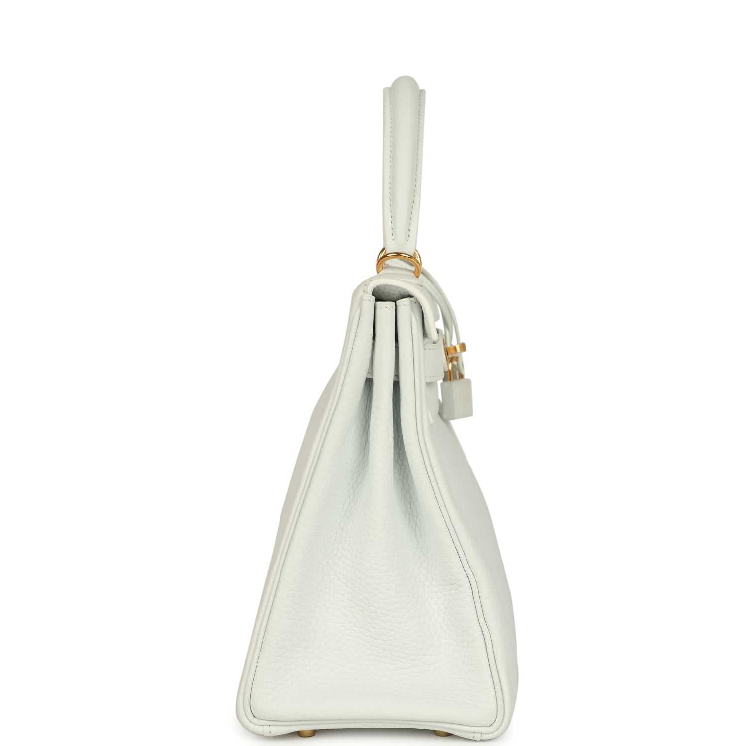 Kelly Retourne 28 White Clemence Gold Hardware Bag