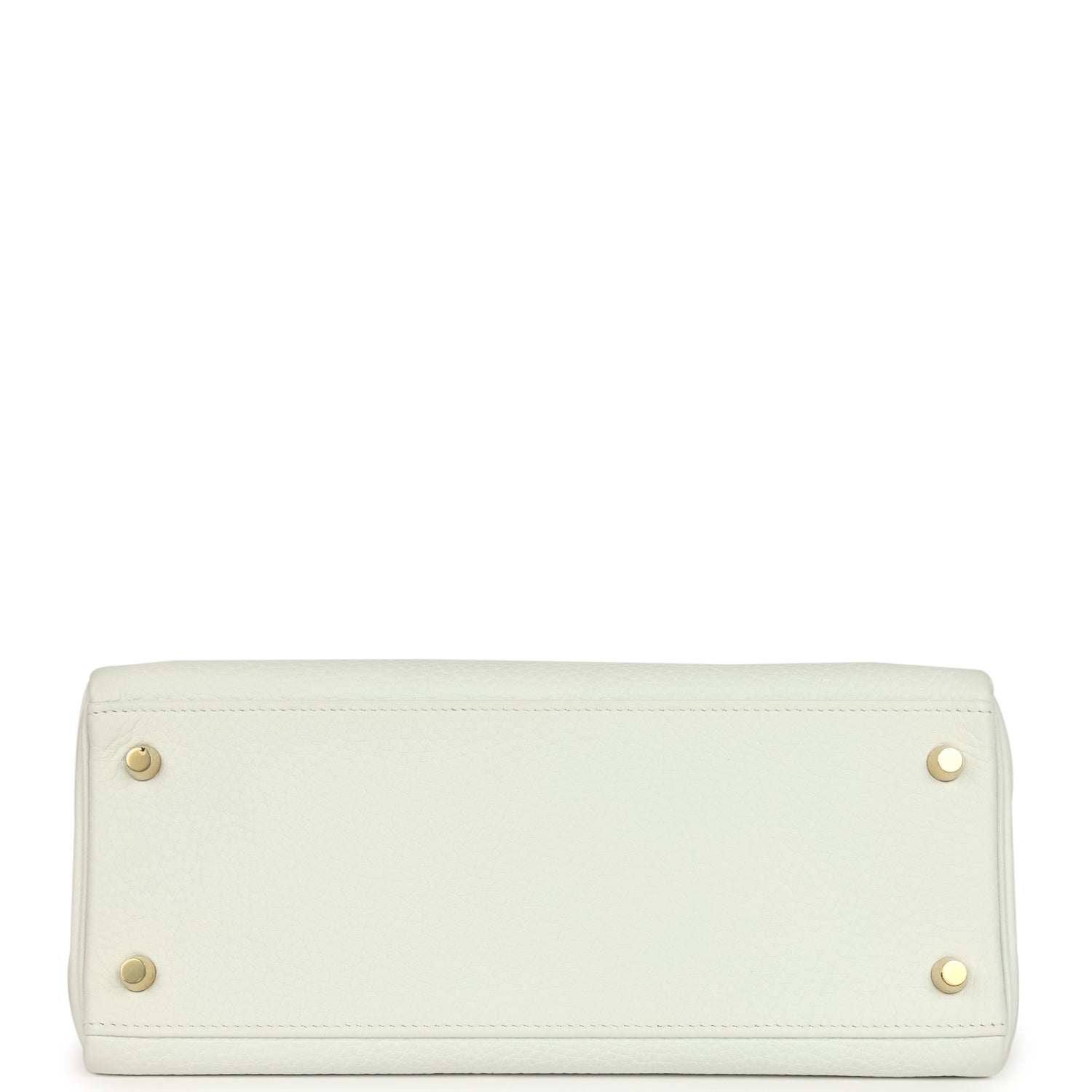 Kelly Retourne 28 White Clemence Gold Hardware Bag