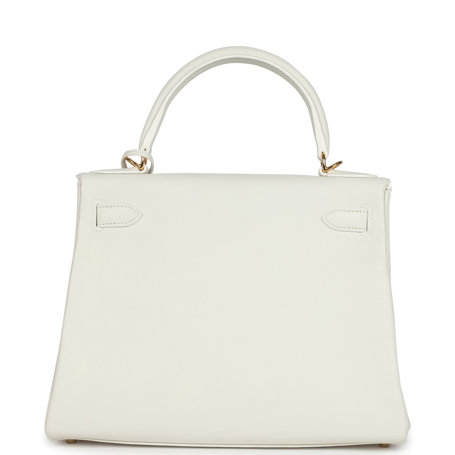 Kelly Retourne 28 White Evercolor Gold Hardware Bag