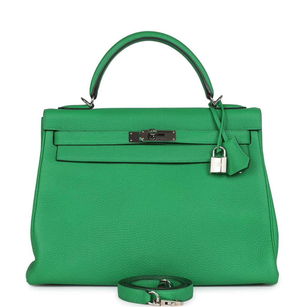 Kelly Retourne 32 Bambou Togo Palladium Hardware Bag