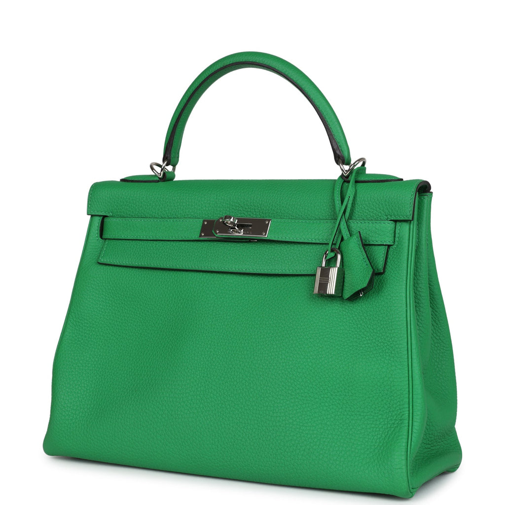 Kelly Retourne 32 Bambou Togo Palladium Hardware Bag