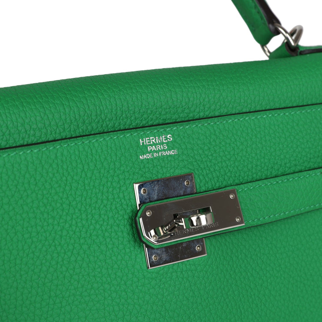 Kelly Retourne 32 Bambou Togo Palladium Hardware Bag