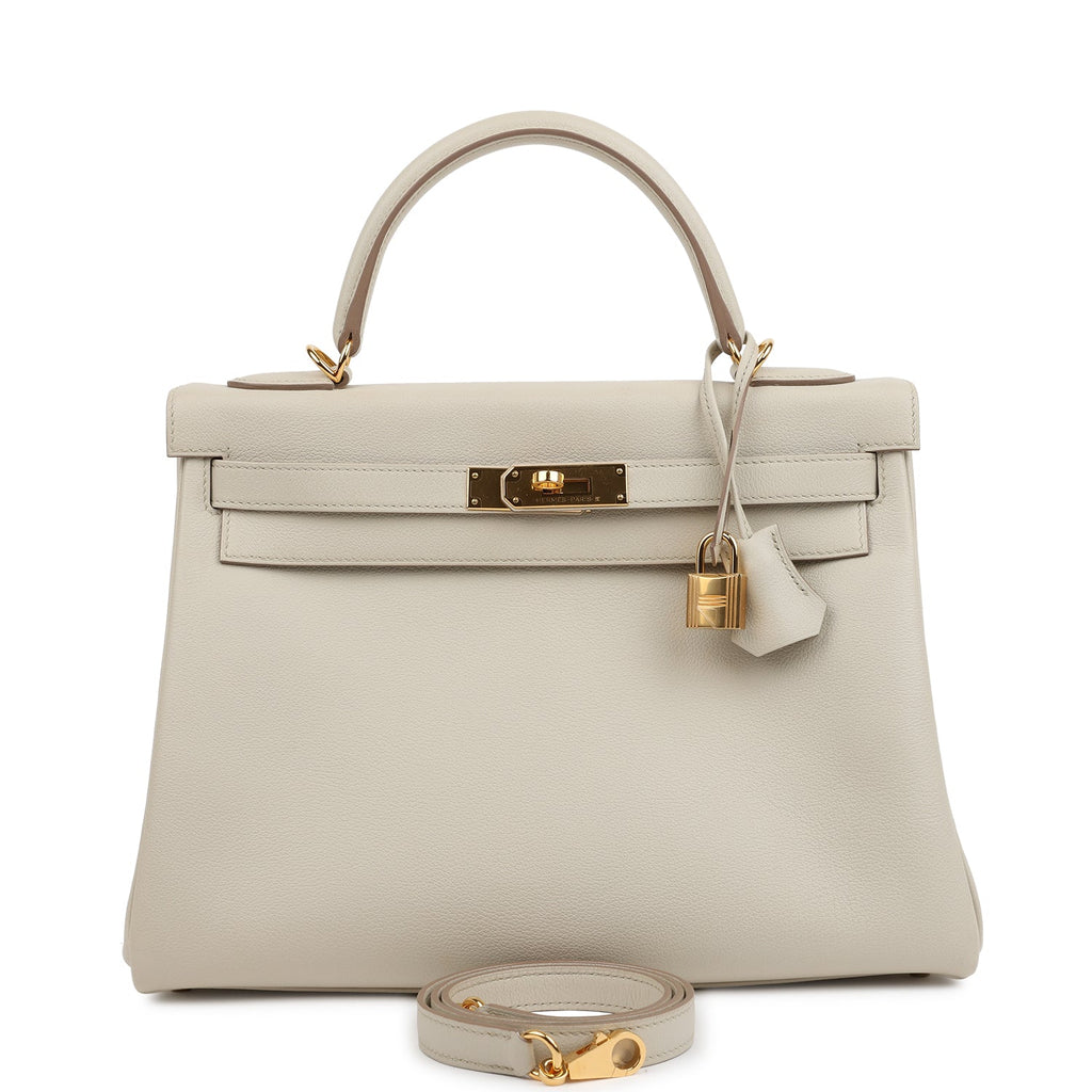 Kelly Retourne 32 Beton Evercolor Gold Hardware Bag