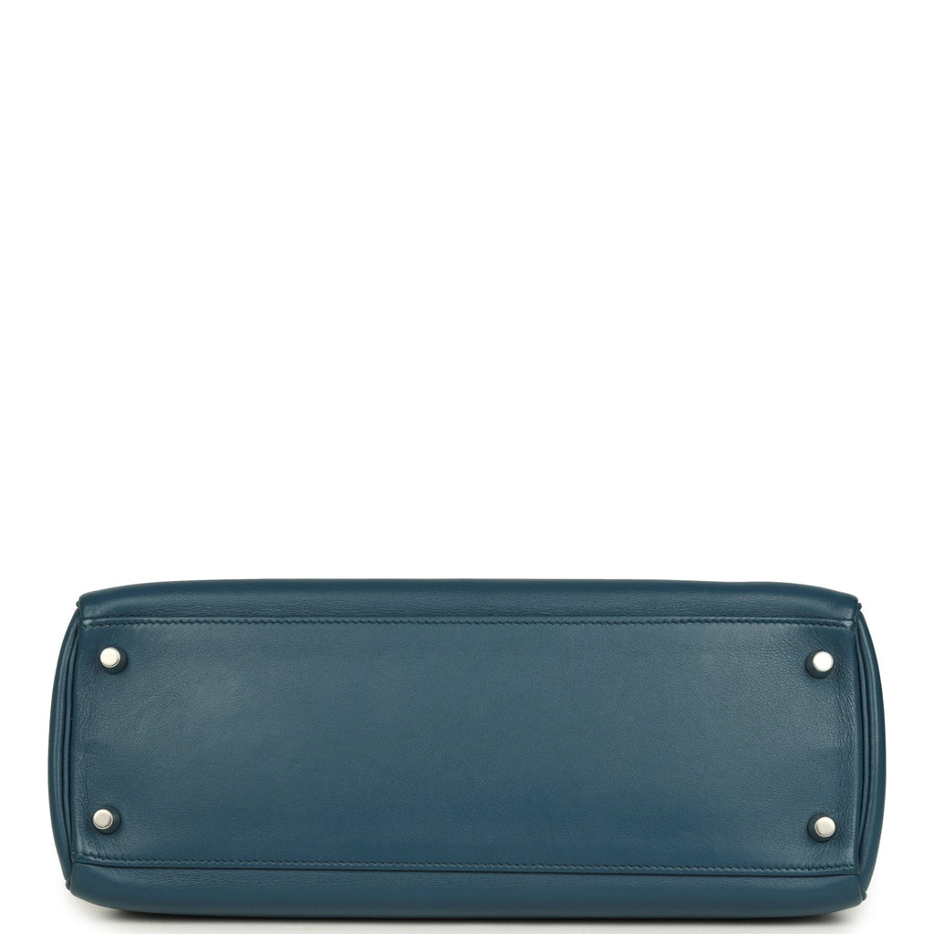Kelly Retourne 32 Bleu De Malte Swift Palladium Hardware Bag