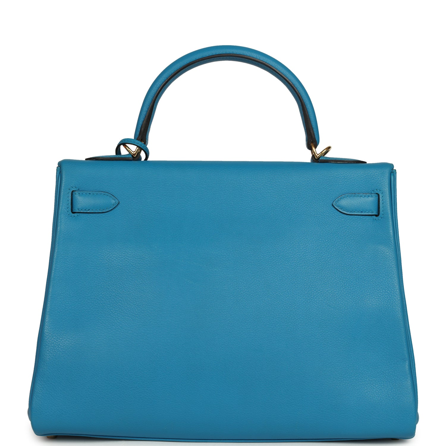 Kelly Retourne 32 Bleu Zanzibar Evercolor Gold Hardware Bag