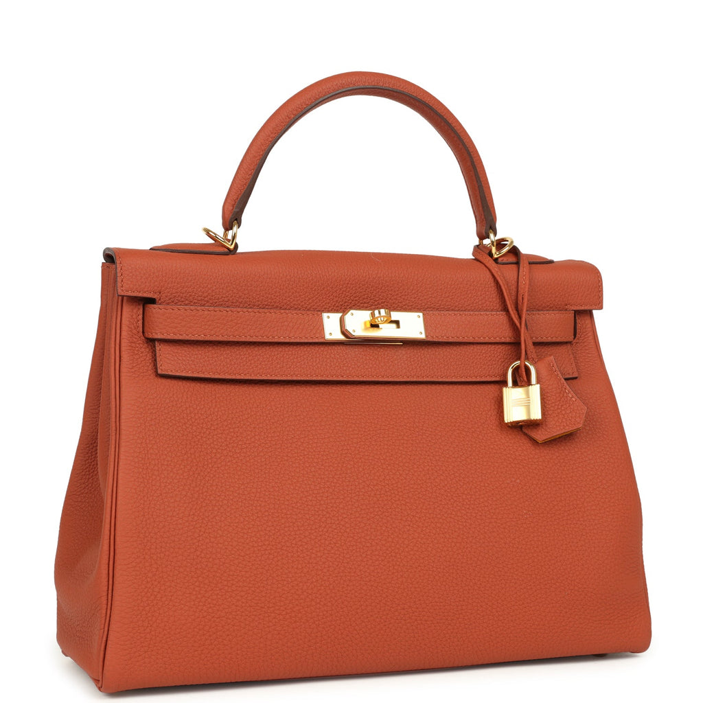 Kelly Retourne 32 Cuivre Verso Togo Gold Hardware Bag