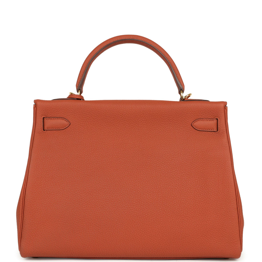 Kelly Retourne 32 Cuivre Verso Togo Gold Hardware Bag