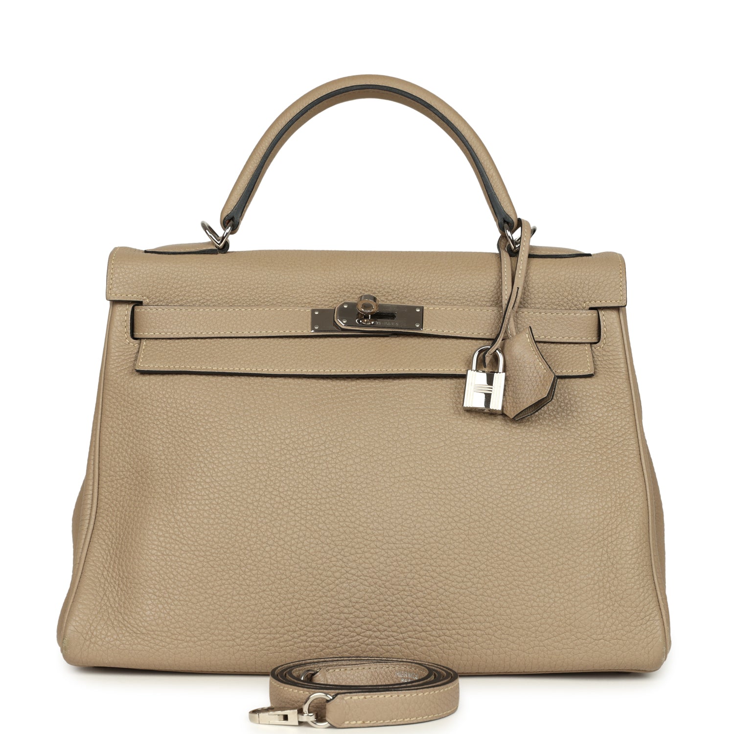 Kelly Retourne 32 Gris Tourterelle Togo Palladium Hardware Bag
