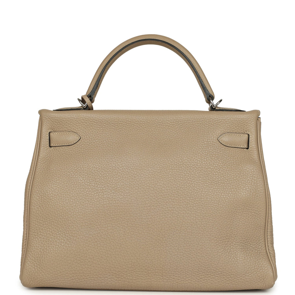 Kelly Retourne 32 Gris Tourterelle Togo Palladium Hardware Bag