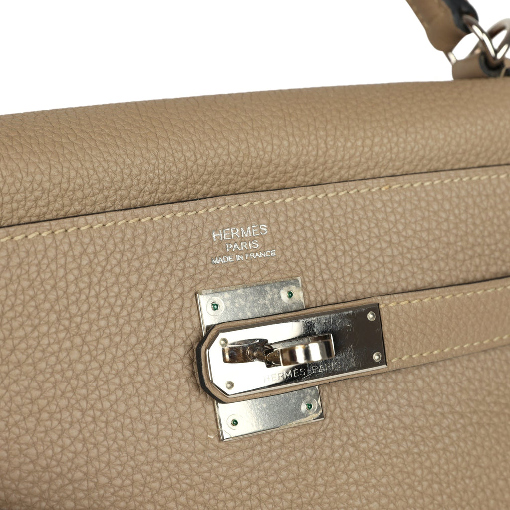 Kelly Retourne 32 Gris Tourterelle Togo Palladium Hardware Bag