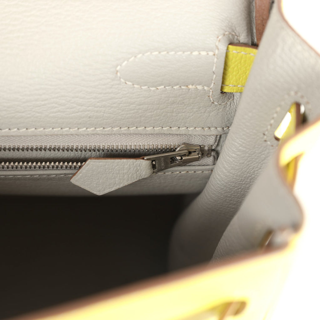 Kelly Retourne 32 Lime Candy Epsom Palladium Hardware Bag