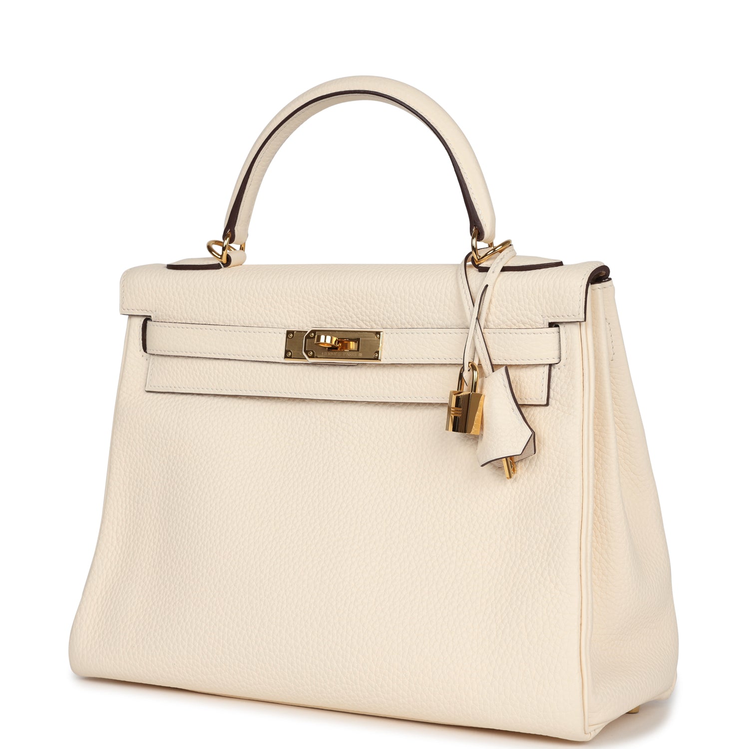 Kelly Retourne 32 Nata Clemence Gold Hardware Bag