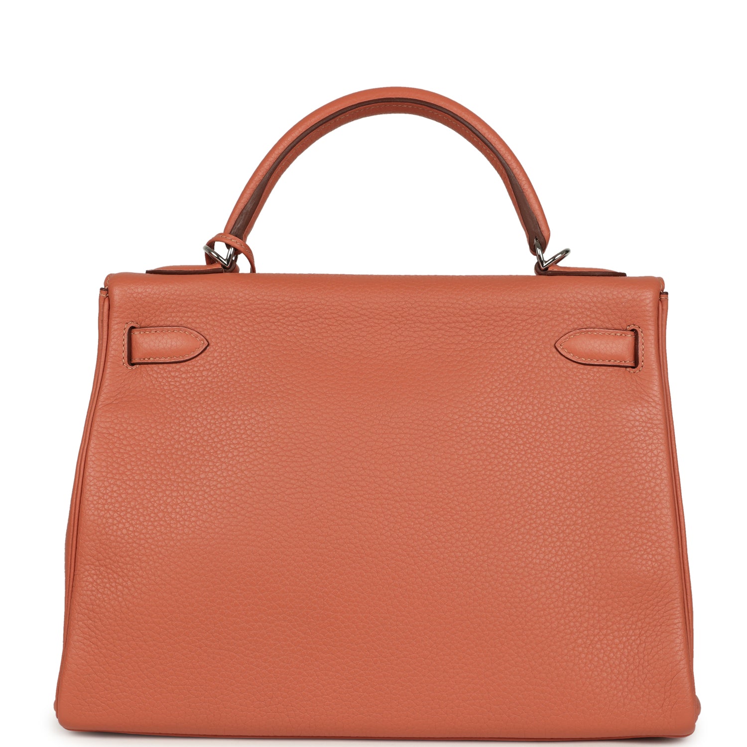 Kelly Retourne 32 Rose Tea Clemence Palladium Hardware Bag
