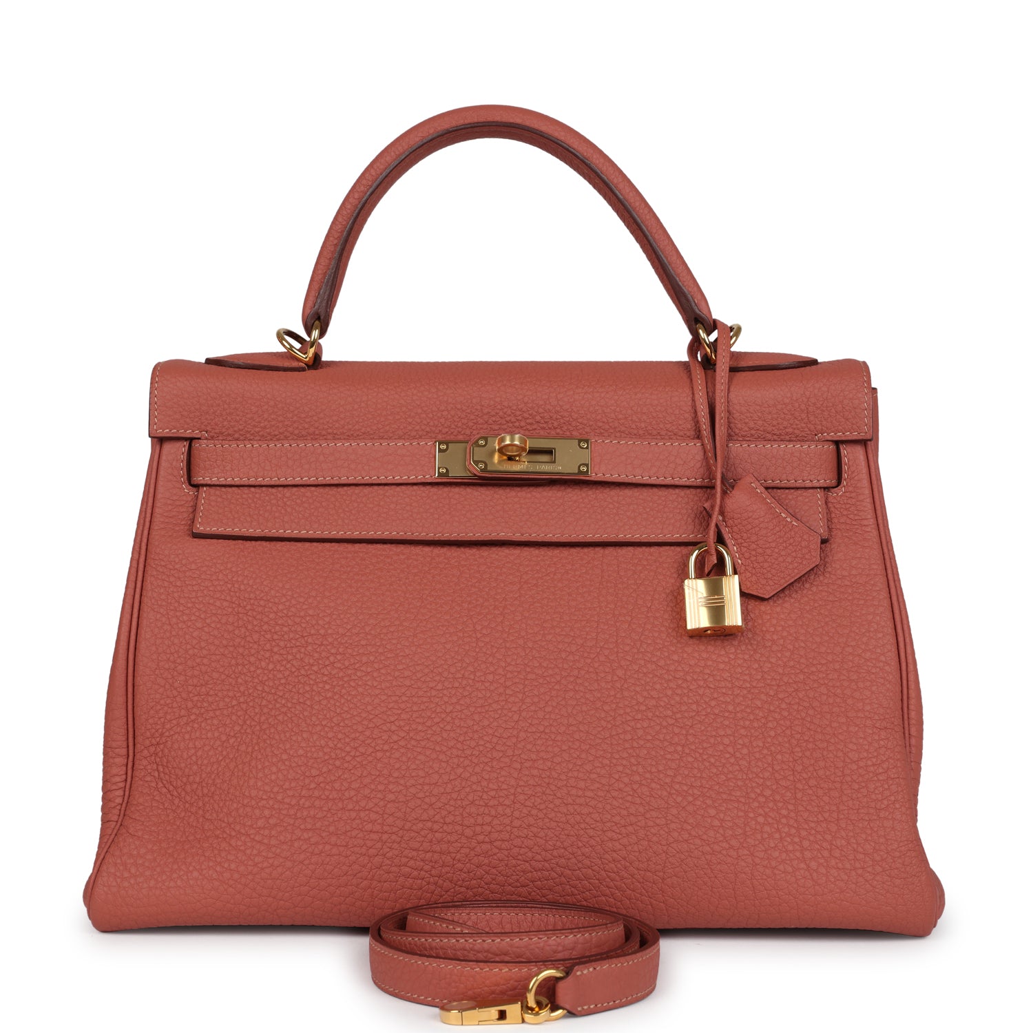Kelly Retourne 32 Rosy Togo Gold Hardware Bag