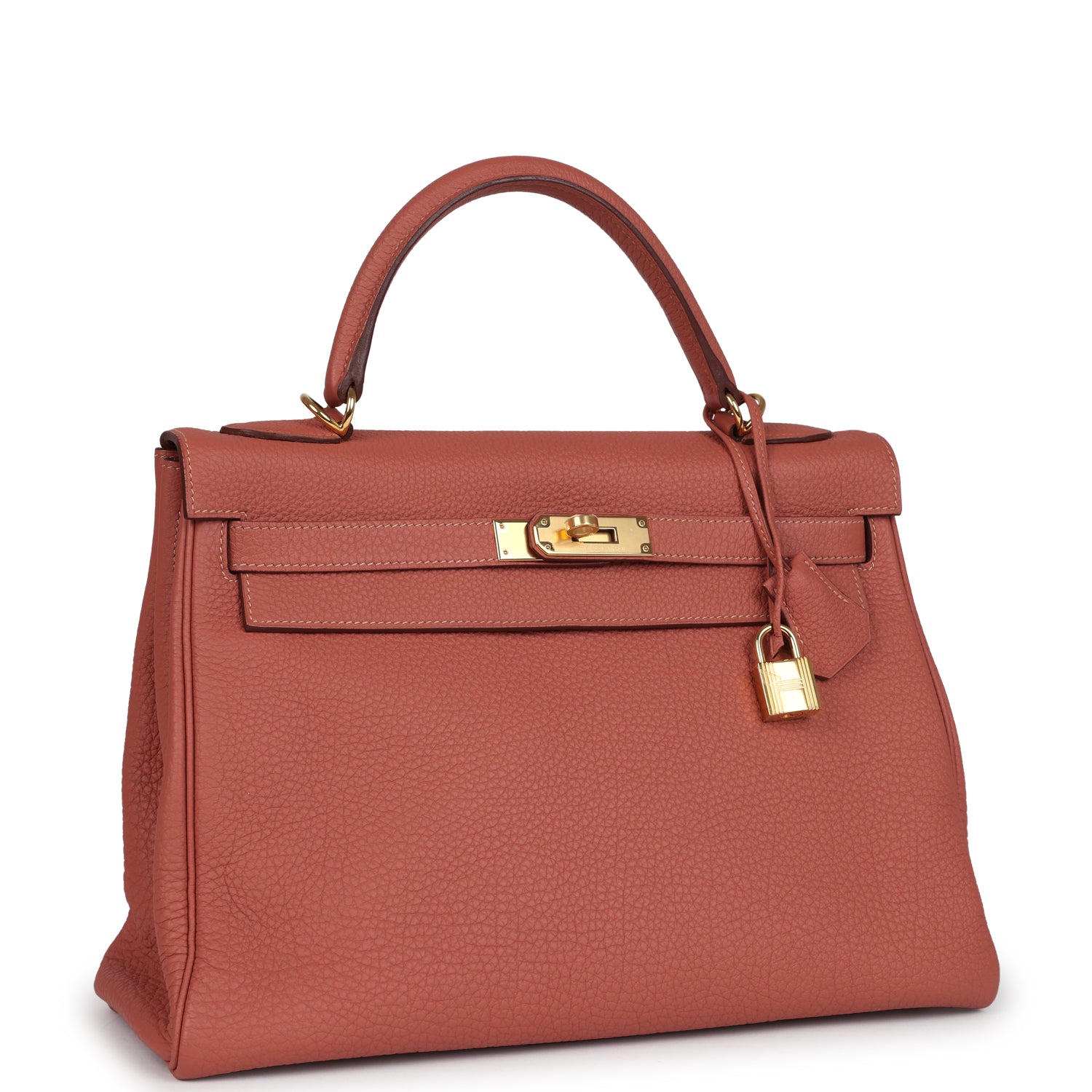 Kelly Retourne 32 Rosy Togo Gold Hardware Bag
