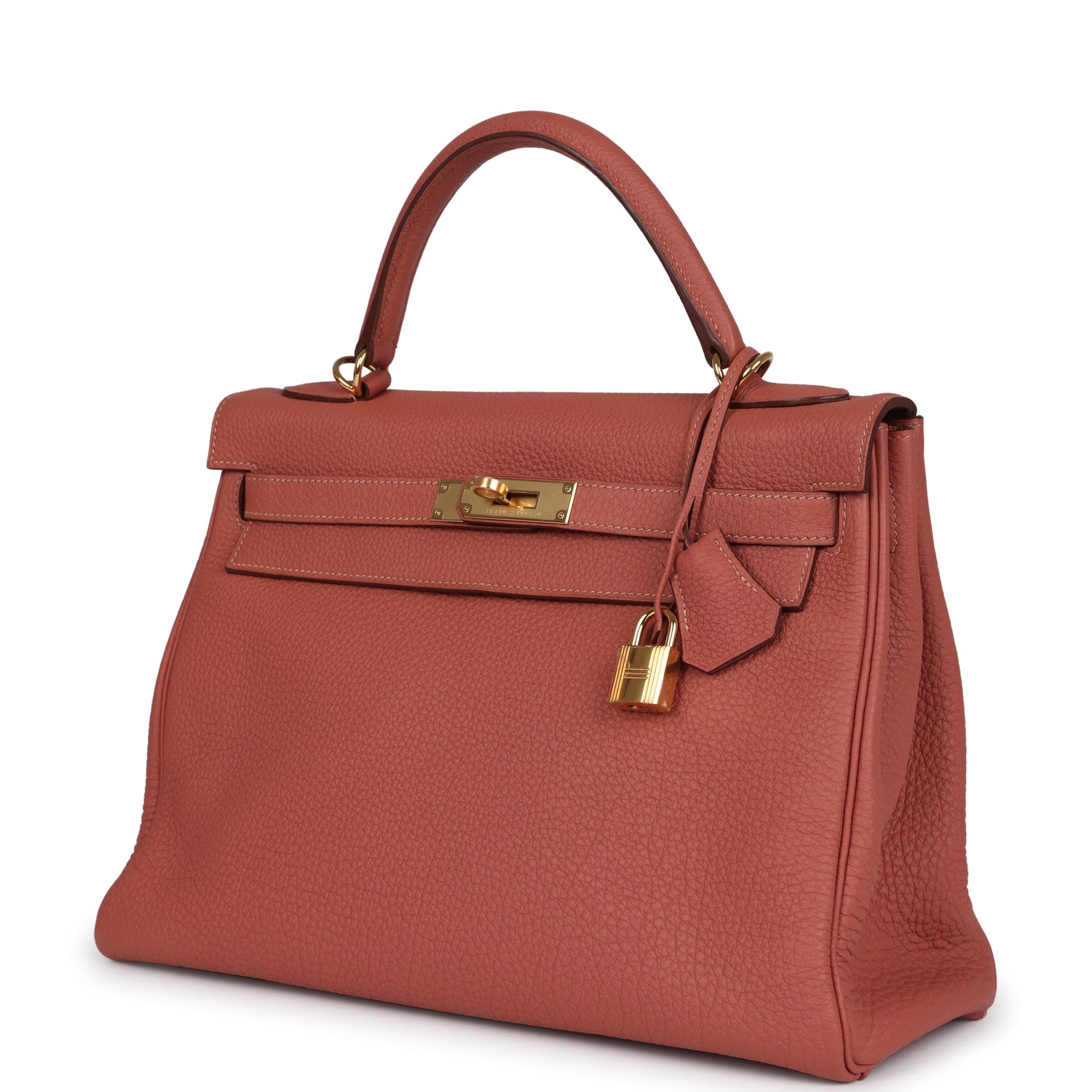 Kelly Retourne 32 Rosy Togo Gold Hardware Bag