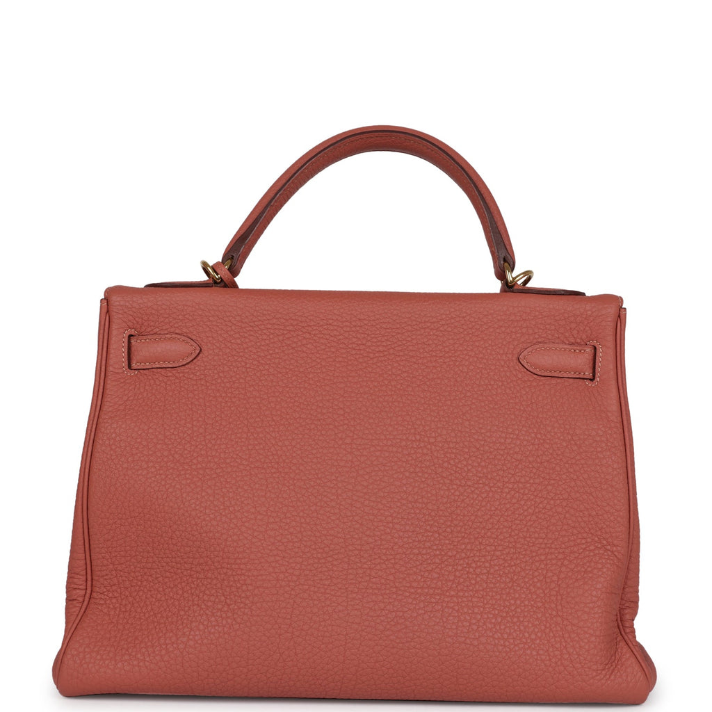 Kelly Retourne 32 Rosy Togo Gold Hardware Bag