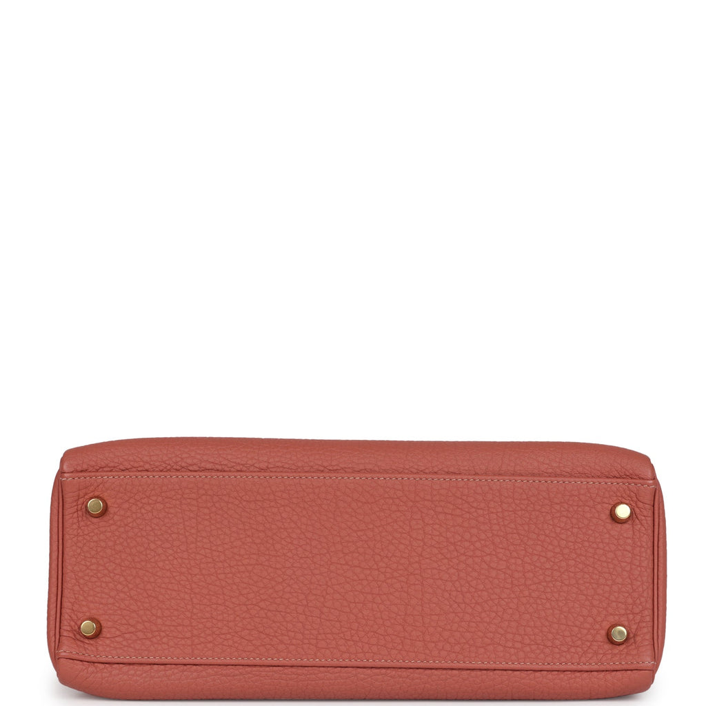 Kelly Retourne 32 Rosy Togo Gold Hardware Bag