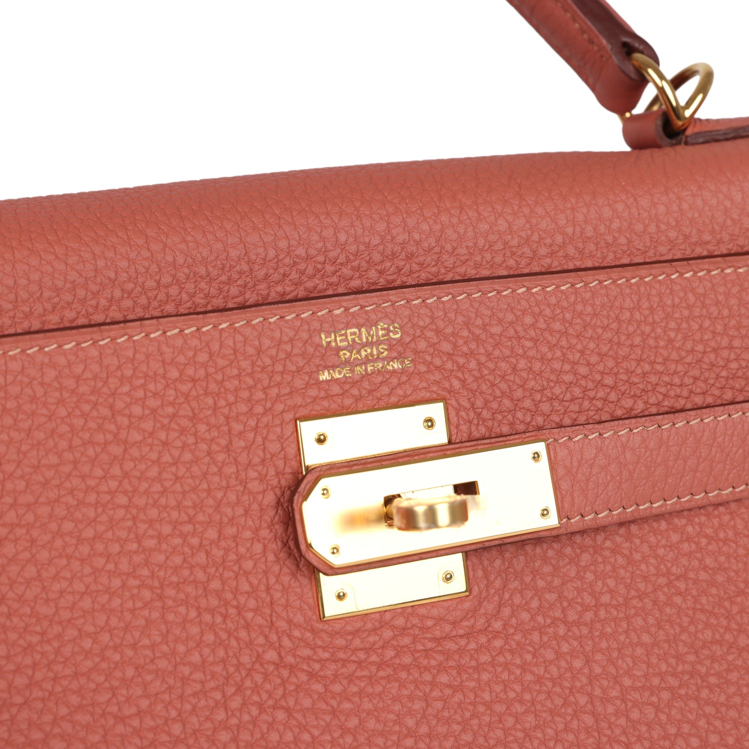 Kelly Retourne 32 Rosy Togo Gold Hardware Bag