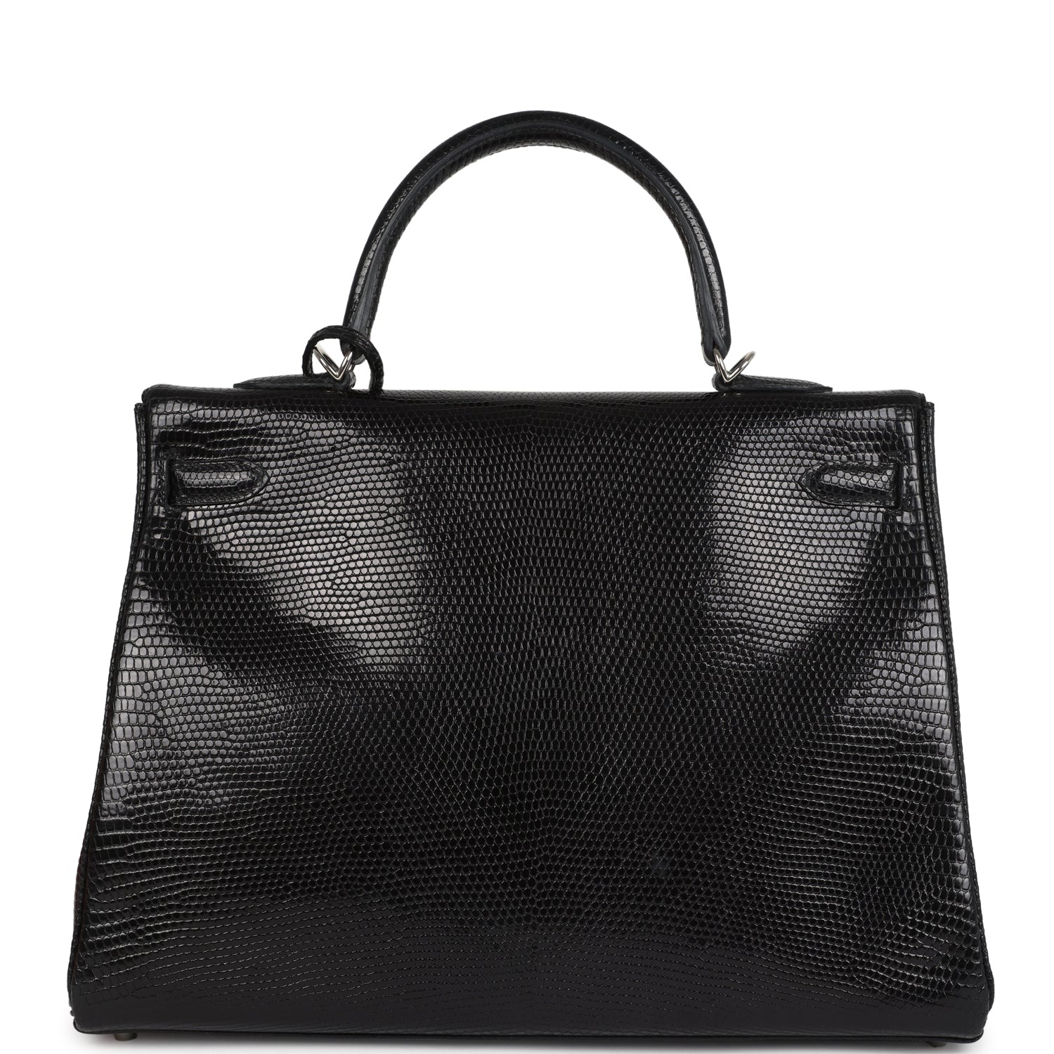 Kelly Retourne 35 Black Varanus Niloticus Lizard Palladium Hardware Bag