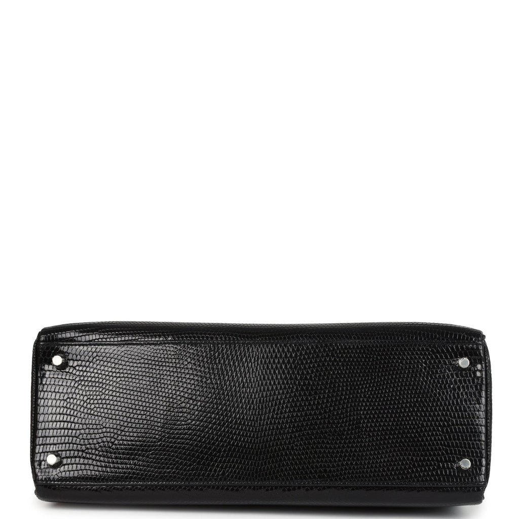Kelly Retourne 35 Black Varanus Niloticus Lizard Palladium Hardware Bag